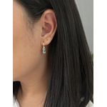 BRINCO ARGOLINHA OLHO GREGO TRIPLO PENDENTE BANHADO A OURO