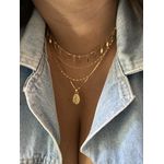 COLAR MINI ELOS LONGO 80CM BANHADO A OURO