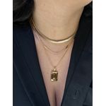 COLAR CHAPINHAS ALTERNADAS BANHADO A OURO 