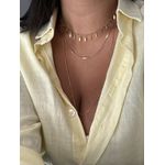 COLAR CHAPINHAS ALTERNADAS BANHADO A OURO 