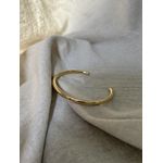 BRACELETE TUBO AJUSTÁVEL BANHADO A OURO 