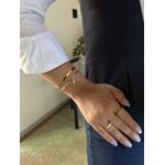 Bracelete Formato Orgânico Ajustável Banhado a Ouro