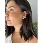 BRINCO EAR CUFF ORGÂNICO BANHADO A OURO