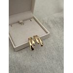 Brinco Gota Duplo Banhado a Ouro