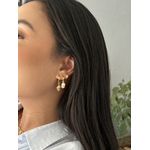 BRINCO ARGOLINHA PENDENTE CONCHA BANHADO A OURO