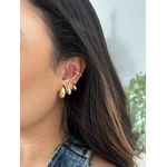 Piercing Fake Joinha Cravejado Banhado a Ouro 