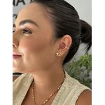 Piercing Fake Joinha Cravejado Banhado a Ouro 