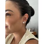 Piercing Fake X Cravejado Banhado a Ródio Branco 