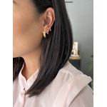 BRINCO ARGOLA TORCIDA BANHADO A OURO