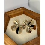Brinco Flor Orgânico Ouro 18k