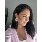 Brinco Flor Orgânico Ouro 18k