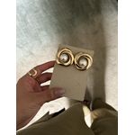 Brinco Entrelaçado com Pérola Banhado a Ouro