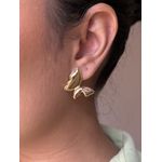 Brinco Borboleta Lisa com Ponto de Luz 