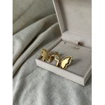 Brinco Borboleta Lisa com Ponto de Luz 