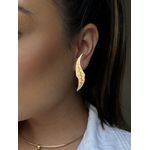 Brinco Folha Acetinado de Pressão 