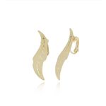 Brinco Folha Acetinado de Pressão 