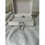 Brinco Ear Cuff Zircônias Banhado a Ródio Branco