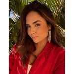 Brinco Pedra Turmalina Franjas