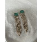 Brinco Pedra Turmalina Franjas