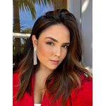 Brinco Festa Franjas Zircônias Ouro 18k