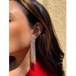 Brinco Festa Franjas Zircônias Ouro 18k