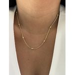 COLAR RABO DE RATO ENTREMEIOS OVAIS BANHADO A OURO 