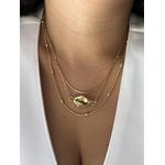 COLAR RABO DE RATO ENTREMEIOS OVAIS BANHADO A OURO 