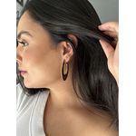 BRINCO ARGOLA OVAL MAXI BANHADA A OURO