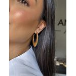 BRINCO ARGOLA OVAL MAXI BANHADA A OURO