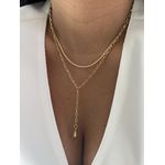 COLAR GRAVATINHA ELOS CARTIER BANHADO A OURO