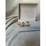 BRINCO ARGOLA PALITOS LISOS E CRAVEJADOS BANHADA A OURO 