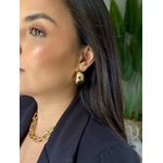 BRINCO ARGOLA MEIA LUA ABAULADA BANHADA A OURO 