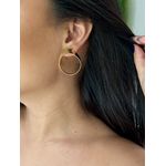 BRINCO FRONTAL REDONDO BANHADO A OURO