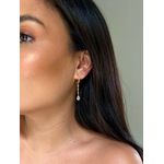 BRINCO ARGOLA FIO PONTO DE LUZ BANHADO A OURO 