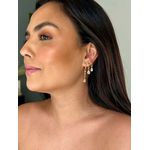 BRINCO ARGOLA FIO PONTO DE LUZ BANHADO A OURO 