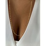 COLAR CORRENTE TORCIDA FINA BANHADO A OURO 