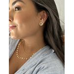 BRINCO FRONTAL VAZADO MICRO CRAVEJADO BANHADO A OURO