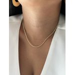 Choker Cordão Baiano Fino 2mm Banhado Ouro 18k