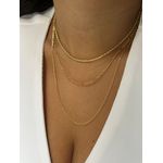 COLAR FINO MINI ELOS BANHADO A OURO 