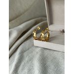 BRINCO ARGOLA MARTELADA BANHADA A OURO