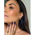 BRINCO ARGOLA MARTELADA BANHADA A OURO