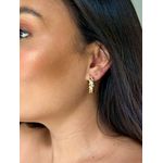 BRINCO ARGOLA PALITOS LISOS E CRAVEJADOS BANHADA A OURO 