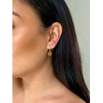 BRINCO ARGOLINHA CRAVEJADA COM SÃO BENTO BANHADA A OURO 