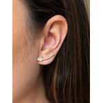 Ear Cuff Cravejado Detalhe em Gota