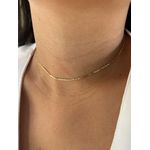 CHOKER PIASTRINE BANHADA A OURO