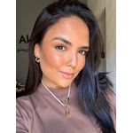 COLAR CORDÃO LISTRADO FECHO BOIA E PINGENTE ORGÂNICO BANHADO A OURO