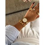 PULSEIRA ELOS CARTIER GROSSOS BANHADA A OURO 