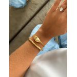 PULSEIRA PINGENTE ORGÂNICO BANHADA A OURO 