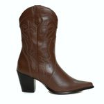 Bota Cano Médio Western - Ivy, Marrom