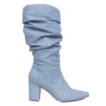 Bota Cano Alto - Gisele, Jeans Claro